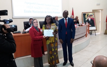 Remise des diplômes à quatre sages femmes togolaises de le ENSP à Rabat