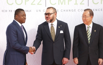 Accueil du Président Faure GNASSINGBE par le Roi Mohammed VI & S.G Ban Ki Moon