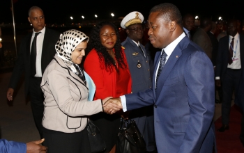 Le Président Faure et Mme Fatima ALOUTE