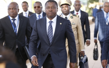 Le Chef de l'Etat et S.E.M. Calixte Batossie MADJOULBA, Ambassadeur de la République Togolaise à Paris
