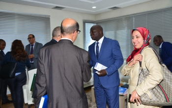 Président de la CCIT, Monsieur Germain E. MEBA et des Opérateurs économiques marocains