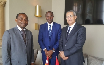 La Délégation Togolaise et le Ministre de la Réforme de l’Administration et de la Fonction Publique Marocain, Monsieur Mohammed Ben ABDELKADER.