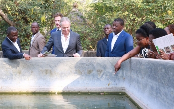 SEM Faure E. Gnassingbé et Tony Blair à la rencontre du Togo profond