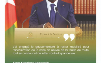Le Président de la République, SEM Faure Essozimna Gnassingbé s’est adressé, ce jeudi 30 décembre 2021