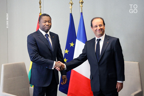  Faure Gnassingbé et François Hollande en septembre 2012 à New York 