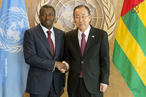  Faure Gnassingbé et Ban Ki-Moon en septembre 2015 à New York 