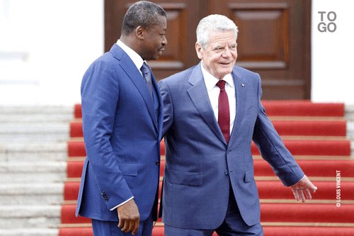  Faure Gnassingbé et Joachim Gauck jeudi au château de Bellevue 