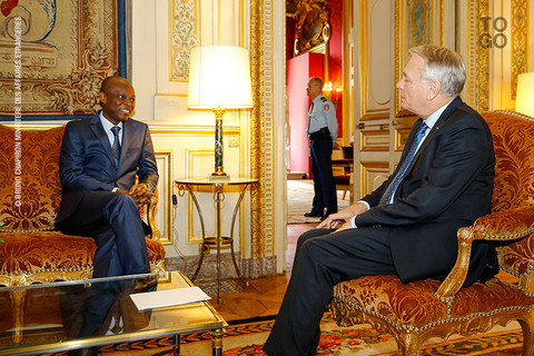  Robert Dussey et Jean-Marc Ayrault vendredi après-midi au Quai d'Orsay